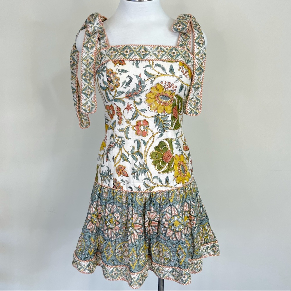 Zimmermann Women's Edie Tie Mini Dress sz AU 1